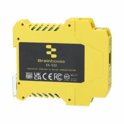 Brainboxes ES-522 Industrial Ethernet to Serial 2xRS232/422/485 serveur série RS-232, RS-422/485 (Brainboxes Industrial Enet x 2 ES-522)