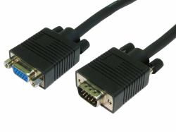 Cables Direct CDEX-243K VGA cable 3 m VGA [D-Sub] Black (3m SVGA Extension Cable - Black)