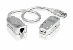 ATEN Extension USB Cat 5 [60m] (USB Extender, <lt/>lt/<gt/>60m - USB 1.1 Over Cat5e/6 Extender - [60m], Transmitter & receiver, Wired, 60 m, Grey, Plastic, USB - Warranty: 24M)