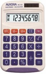 Aurora HC133 calculator Pocket Basic White (Aurora HC133 Handheld Calculator)