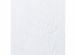 GBC Plats de couverture LeatherGrain A5 250 g/m² blanc [100] (GBC 4400015 White Leathergrain Binding Covers)