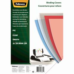 Fellowes 5376102 matériel de reliure A4 PVC Transparent 100 pièce[s] (PVC Cover A4 200 Microns Clear 100pk)