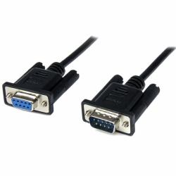 StarTech.com 2m Black DB9 RS232 Serial Null Modem Cable F/M (2M BLACK DB9 RS232 SERIAL - NULL MODEM CABLE DB9F-DB9M)