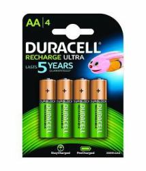 Duracell AA 2400mAh 4 Pack Batterie rechargeable Hybrides nickel-métal [NiMH] (Duracell Rechargeable AA 4 Pack 2500mAh)
