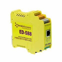Brainboxes Ethernet to Digital electrical relay Yellow (Brainboxes Ethernet to Digital ED-588)