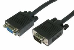 Cables Direct SVGA Extension, 1m VGA cable VGA [D-Sub] Black (1m SVGA Extension Cable - Black)
