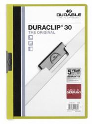 Durable Duraclip 30 protège documents PVC Vert, Transparent (Durable DURACLIP 30 A4 Folder Green [25])