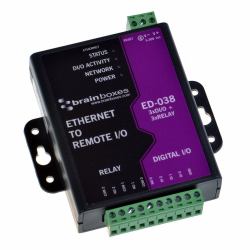 Brainboxes ED-038 Ethernet to 3 Relay + 3 Digital In module numérique et analogique I/O (Brainboxes Ethernet to 3 Relay ED-038)