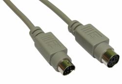 Cables Direct EX-105 PS/2 cable 5 m 6-p Mini-DIN Grey (5m PS/2 Extension Cable)