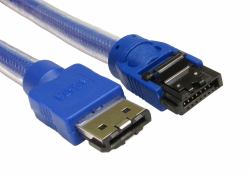 Cables Direct RB-473 SATA cable 3 m eSATA Blue (3m SATA to eSATA v3 Data Cable)