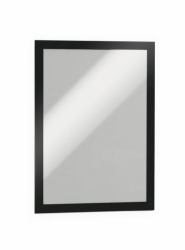 Durable 4872-01 cadre magnétique A4 Noir (Durable DURAFRAME Self Adhesive Magnetic Signage Frame PK2 A4 Black)
