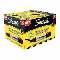 Sharpie Magnum marqueur indélébile Noir 12 pièce[s] (Sharpie S0949850 Metal Barrel Magnum large Chisel Black Pack of 12)