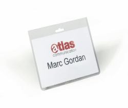 Durable 813519 badge et porte-badges Badge nominatifs PVC 20 pièce[s] (Durable Name Badge ID Card Holders with Insert Cards PK20 60x90mm)