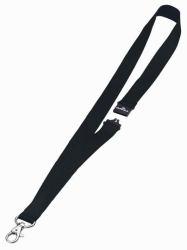Durable Lacet textile 20 avec fermeture de sécurité Noire (Durable Lanyard Black 20mm [10])