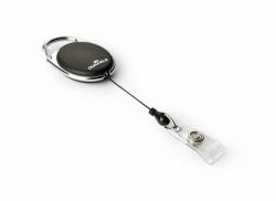 Durable BADGE REEL STYLE Porte-badge avec enrouleur Noir 10 pièce[s] (Durable STYLE Secure Retractable Clip Badge Reel for ID PK10 Black)