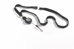 Durable Textile Necklace 10 with Badge Reel 10 pièce[s] (Durable Badge Reel Lanyard Black [10])