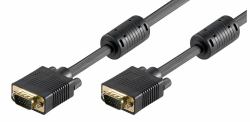 Microconnect MONGG1FB VGA cable 1 m VGA [D-Sub] Black (SVGA HD15 1m M-M w.ferrit core - DoubleShielded Black - Max. resolution Full HD 1920x1080p - Warranty: 300M)