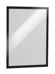 Durable Duraframe A3 cadre magnétique Noir (Durable DURAFRAME Self Adhesive Magnetic Signage Frame PK2 A3 Black)
