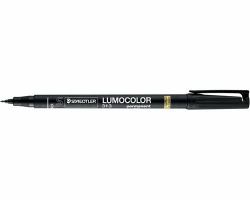 Staedtler 313-2 marqueur indélébile Pointe ogive Noir 10 pièce[s] (Marker Lumocolor Perm 0,4mm sort)