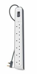 Belkin BSV603AF2M protection surtension Blanc 6 sortie[s] CA 2 m (BELKIN 6 WAY SURGE PROTECTION - STRIP - 2M)