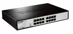 D-Link DGS-1016D/E commutateur réseau Non-géré Noir, Métallique 