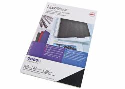 GBC Plats de couverture LinenWeave 250 g/m² noir [100] (GBC CE050010 Linen Weave A4 Binding Covers Black 100pk)