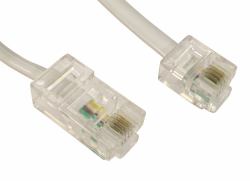 Cables Direct RJ45 - RJ11, 1m White (CDL 1m RJ11 to RJ45 Cable - White)