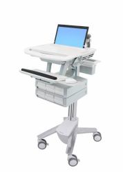 Ergotron StyleView Aluminium, Grey, White Laptop Multimedia cart (STYLEVIEW LAPTOP CART - 6 DRAWERS)