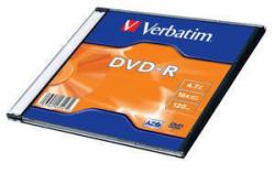 Verbatim DVD-R Matt Silver 4.7 GB (DVD-R AZO 4.7GB 16X SINGLE SC - MATT SILVER SURFACE DVD-R - Matt Silver, DVD-R, slimcase, 4.7 GB - Warranty: 24M)