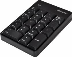 Sandberg Wireless Numeric Keypad 2 (Wireless Numeric Keypad 2 - Wireless Numeric Keypad 2, RF - Wireless, Notebook/PC, 3 million characters, 2.4 GHz, 10 m, Black - Warranty: 60M)