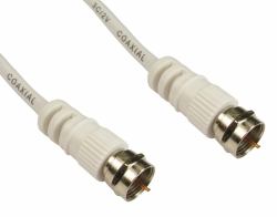 Cables Direct Coaxial F 0.5m coaxial cable White (CDL 0.5m F Connectors - White)