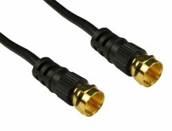Cables Direct Coaxial F 20m coaxial cable Black (CDL 20m F Connector - Black)