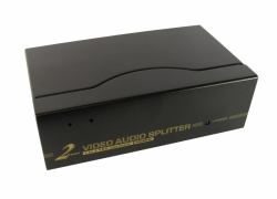 Cables Direct 2xVGA 3.5mm 450Mhz VGA (CDL 2 Port SVGA Splitter + Audio)