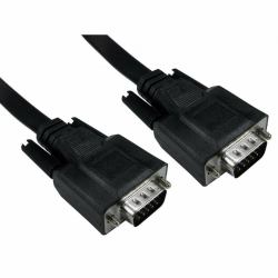 Cables Direct CDEXFLAT-03K VGA cable 3 m VGA [D-Sub] (CDL 3MTR SVGA MALE-MALE FLAT CABLE)