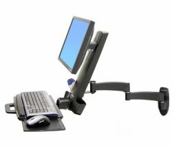 Ergotron 200 Series Combo Arm 61 cm [24"] Wall Black (200 SERIES COMBO ARM - BLACK TEXTURED)