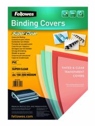 Fellowes 5376001 matériel de reliure A4 PVC Transparent 100 pièce[s] (Fellowes 5376001 PVC COVER A4 150 MICRONS CLEAR 100 PK)