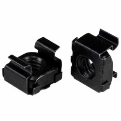 StarTech.com Lot de 100 Écrous Cage M5 à Trous Carrés et Outil d'Installation pour Baies de Serveurs, Armoires et Boîtiers de 19" ou 10", Noir - TAA (100 PKG M5 CAGE NUTS - .)