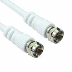 Cables Direct 2FW-20 coaxial cable 20 m F-type White (CDL 20m F Connector - White)