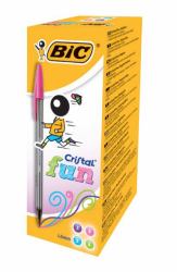 BIC Cristal Fun Rose Stylo à bille 20 pièce[s] (BIC Cristal Fun Pink Ballpoint Pen Large Pack of 20)