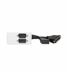 Vivolink WI221267 socket-outlet HDMI + DisplayPort White (Outlet Panel Displayport+HDMI - . - Warranty: 12M)