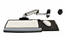 Ergotron LX Wall Mount Keyboard Arm Silver (KEYBOARD ARM WITH 9 EXTN - WALL MOUNT POLISHED ALUMINIUM)
