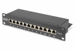 Digitus CAT 6, Class E Patch Panel, shielded, black (CAT 6 CLASS E PANEL SHIELDED BLACK)