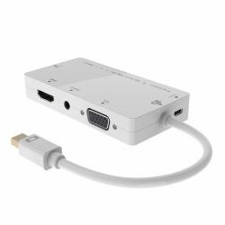 Microconnect MDPDVIHDMIVGAAA laptop dock/port replicator Mini DisplayPort White (Mini DP to DVI/HDMI/VGA/Audio - for MacBook Pro iMac Surface - white, resolution: 1920 x 1080P - Warranty: 300M)