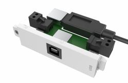 Vision TC3 USBB+ socket-outlet USB White (VISION TechConnect 3 USB-b module with active booster circuit - Modular facility plate snap-in - USB Type B)
