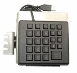Datalogic 94ACC0158 numeric keypad PC/Server USB Black, Silver (24-KEY KEYBOARD - WITH BRACKET RHINO-II)