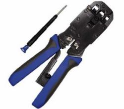 Equip 129404 Pince à sertir Noir, Bleu (Equip Crimping Tool Professional RJ11/12/45 Connector [1Year warranty])