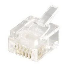 Equip 121131 connecteur de fils RJ-12 [6P6C] Transparent (Telephone Plug, 6P6C - Warranty: 12M)