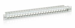 Equip 24-Port Keystone Cat.6 Shielded Patch Panel, Light Grey (24-Port Keystone Cat.6 - Shielded Patch Panel, Light - Grey - Warranty: 12M)