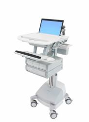 Ergotron StyleView Aluminium, Gris, Blanc Ordinateur portable Panier multimédia (STYLEVIEW LAPTOP CART - SLA POWERED 4 DRAWERS EU)