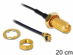 DeLOCK 88746 coaxial cable 0.2 m Black (Delock antenneadapter - RF - 20 cm)